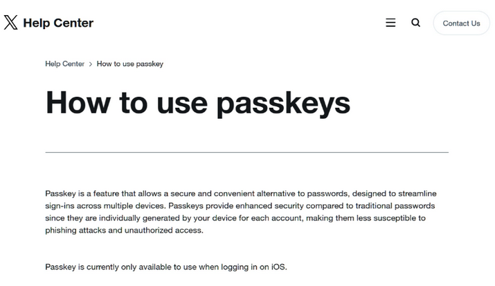 霍州苹果维修店铺分享iOS用户如何通过通行密钥(Passkey)登录 